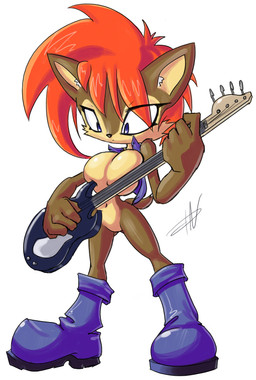 anthro bass_guitar big_breasts biped blue_eyes boots breast_squish breasts brown_body brown_fur clothing featureless_breasts featureless_crotch female footwear fur guitar hair huge_breasts mostly_nude musical_instrument navel plucked_string_instrument red_hair scut_tail shoes short_hair short_tail solo squish standing string_instrument tail thefuckingdevil archie_comics sega sonic_the_hedgehog_(archie) sonic_the_hedgehog_(comics) sonic_the_hedgehog_(series) sally_acorn chipmunk ground_squirrel mammal rodent sciurid 2005 digital_media_(artwork) hi_res
