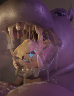 anthro bodily_fluids breasts breath dripping duo female female_pred forced inside_mouth larger_female macro male male/female male_prey messy mouth_shot nude on_tongue open_mouth oral_vore saliva saliva_drip saliva_on_breasts saliva_on_face saliva_on_tongue saliva_string size_difference slime smaller_male struggling struggling_prey swallowing teeth throat tongue vore silly_roll lucky_(silly_roll) common_hippopotamus felid feline hippopotamid mammal hi_res