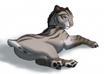 anatomically_correct anus blue_eyes ear_piercing feline female feral hindpaw ice_age looking_at_viewer lying mammal marjani nipples on_side pawpads paws piercing plain_background pussy sabertooth shira_(ice_age) smilodon solo teats white_background
Rating: Explicit
Score: 30
User: Violet
Date: September 26, 2012