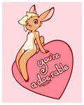 anthro big_ears blonde_hair breasts curvy_figure ears_up featureless_breasts featureless_crotch female hair smile solo wide_hips caffeinerabbit daphne_(deer) deer mammal hi_res