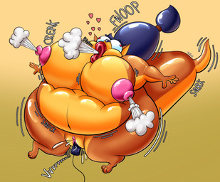 air_inflation anthro belly belly_expansion belly_exposed big_breasts big_butt blue_hair breast_expansion breasts bulge_in_face bulging_breasts bulging_eyes butt butt_expansion cheek_bulge expansion female fox_ears fox_tail fur hair huge_breasts hyper hyper_breasts inflation nude nude_anthro nude_female onomatopoeia orange_body orange_fur penetration puckered_lips sex_toy sex_toy_in_vagina sex_toy_insertion sound_effects text thick_thighs uber_inflation vaginal vaginal_penetration vibrator vibrator_in_vagina infinityartistix sly_cooper_(series) sony_corporation sony_interactive_entertainment sucker_punch_productions carmelita_fox canid canine fox mammal 2025 hi_res