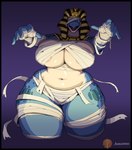 5_fingers anthro anthrofied areola areola_slip big_breasts black_border blue_body border breasts clothed clothing curvy_figure female fingers huge_breasts multicolored_body open_mouth pokemorph skimpy slightly_chubby solo standing thick_thighs voluptuous white_body wide_hips wraps greasymojo nintendo patreon pokemon gloria_(greasymojo) generation_1_pokemon lapras mummy pokemon_(species) undead 2023 absurd_res hi_res signature