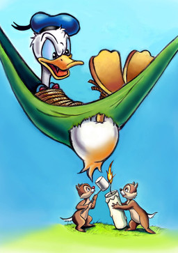 anthro bdsm beak bondage bottomless bound brown_body brown_fur butt_torture candle candy clothed clothing dessert feathers fire food fur group hammock hat headgear headwear imminent_burning male marshmallow restraints rope rope_bondage sailor_cap tail tail_feathers torn_fabric torture trio white_body white_feathers zdrer456 disney chip_(disney) dale_(disney) donald_duck anatid anseriform avian bird chipmunk duck ground_squirrel mammal rodent sciurid absurd_res alternate_version_at_source hi_res