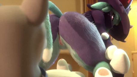 animal_genitalia animal_penis anthro anus areola balls becoming_erect becoming_flaccid big_breasts big_butt bouncing_balls breasts butt canine_genitalia canine_penis clothing collar duo fangs female fully_sheathed fur genitals glistening glistening_genitalia glistening_penis hat headgear headwear heart_pupils heart_symbol inside knot knotted_penis looking_at_viewer looking_back looking_back_at_viewer male male/female nipples palmorph penis penis_tip pink_areola pink_eyes pink_nipples pink_penis purple_body purple_fur sheath talking_to_another talking_to_partner teal_body teal_fur teeth thick_thighs throbbing throbbing_vulva vein veiny_penis vulva white_body wide_hips witch_hat mrs_dexie calixto_(modeler) furromantic_(modeler) palworld pocketpair katress_(furromantic) canid canine canis domestic_dog katress mammal pal_(species) 2026 3d_(artwork) 3d_animation animated digital_media_(artwork) loop short_playtime video