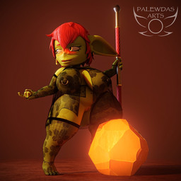 4_fingers 4_toes amber_eyes areola belly big_breasts big_butt big_ears biped blush blush_lines breasts butt choker clothed clothing ear_piercing ear_ring eyelashes fantasy feet female female_humanoid fingers freckled_chest freckled_face freckled_shoulders freckles genitals giant_hammer gloves green_body hair hammer handwear holding_object holding_weapon jewelry lace lace_stockings legwear lingerie long_eyelashes maul necklace nipple_piercing nipples oversized_weapon paladin piercing red_hair ring_piercing short_stack slightly_chubby solo stockings thick_thighs toes tongue tongue_out tools vulva weapon palewdas_arts palewdasarts_(modeler) mina_(palewdasarts) goblin humanoid 1:1 3d_(artwork) digital_media_(artwork) hi_res tagme