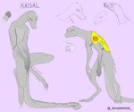 anthro bottomless claws clothed clothing grey_body grey_scales heart_symbol male pupils scales sharp_teeth skinny slit_pupils solo tail teeth text topwear topwear_only vest vest_only yellow_eyes simpleartist_(artist) the_nature_of_predators felra_(the_nature_of_predators) isif_(the_nature_of_predators) kaisal_(the_nature_of_predators) alien arxur_(the_nature_of_predators) dossur_(the_nature_of_predators) reptile scalie english_text hi_res sketch