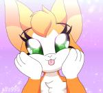 :3 anthro chest_tuft daww eyelashes female fur green_eyes heart_eyes heart_symbol orange_body orange_fur simple_background solo tongue tongue_out tuft white_body white_fur alfa995 dust:_an_elysian_tail microsoft xbox_game_studios fidget_(elysian_tail) bat mammal nimbat 2d_animation animated loop motion_tweening short_playtime