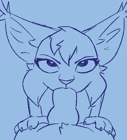 ambiguous_gender animal_genitalia animal_penis anthro anthro_on_anthro blue_background canine_genitalia canine_penis cheek_tuft deep_throat duo ear_tuft face_fucking facial_tuft fellatio first_person_view fur genitals head_tuft inner_ear_fluff irrumatio knot knot_fucking low_contrast male male/ambiguous male_pov oral oral_knot_fucking oral_penetration penetration penile penis penis_in_mouth sex simple_background tuft theblueberrycarrots marc_(theblueberrycarrots) felid feline lynx mammal 2d_animation animated digital_drawing_(artwork) digital_media_(artwork) frame_by_frame loop monochrome male_(lore)