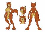 anthro big_breasts biped breasts butt claws female genitals lipstick makeup nipples nude pose pussy simple_background solo standing wide_hips kogeikun mythology the_simpsons maude_flanders canid canine mammal mythological_canine mythological_creature werecanid werecanine werecreature werewolf hi_res model_sheet