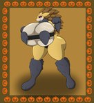 anthro big_breasts big_butt breasts butt clothing costume female granite_(ultrazeta120) holidays huge_breasts hyper hyper_breasts solo werewolf_costume ultrazeta120 halloween nintendo pokemon generation_1_pokemon pokemon_(species) sandslash hi_res