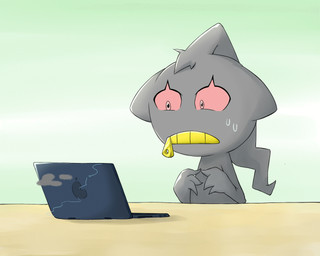 4_fingers ambiguous_gender computer confusion doll electronics fingers grey_body laptop not_furry red_eyes solo zipper haunterspencer nintendo pokemon animate_inanimate banette generation_3_pokemon humanoid living_doll pokemon_(species) 2019 2d_animation 5:4 animated animated_gif digital_media_(artwork) loop short_playtime