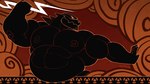 abs anthro belly biceps black_body black_scales electricity electricity_manipulation elemental_manipulation hazard_symbol lightning_bolt male musclegut muscular muscular_anthro muscular_male nipples non-mammal_nipples overweight overweight_anthro overweight_male pecs radiation_symbol scales solo symbol racesolar godzilla_(series) toho zeuszilla godzilla kaiju lizard reptile scalie 16:9 2024 colored hi_res widescreen