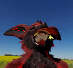 almost_fully_inside anthro feral fully_inside fur hair licking oral_vore partially_inside red_body red_eyes red_fur self_lick smug_grin tongue tongue_out vore racf92 chip_(slippychippy) danger_n00dle accipitrid accipitriform avian bird buteo chickenhawk red-tailed_hawk rexouium 3d_(artwork) 3d_animation animated blender_(artwork) digital_media_(artwork) hi_res huge_filesize no_sound short_playtime webm