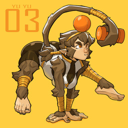 5_fingers 5_toes accessory arm_tuft arm_wraps athletic athletic_female athletic_wear balancing ball barefoot big_breasts bodysuit breasts brown_body brown_fur brown_hair brown_nails cleavage clothed clothing colored_nails ear_piercing ear_ring elbow_tuft exercise exercise_clothing fangs feet female fingers flexible fur gesture hair hair_accessory hairband hand_gesture handstand humanoid_feet humanoid_hands leg_tuft leg_wraps legwear leotard muscular muscular_female nails orange_eyes piercing plantigrade pointing ring_piercing short_hair simple_background skinsuit smile soles solo tail tail_coil tail_wraps teeth tight_clothing tights toes tuft weightlifting weights workout wraps yellow_background ceehaz asian_mythology east_asian_mythology japanese_mythology mythology yu_yu_(ceehaz) animal_humanoid ape haplorhine humanoid mammal mammal_humanoid monkey monkey_humanoid primate primate_humanoid yokai 1:1 2019 absurd_res hi_res