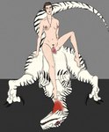 animal_genitalia areola bestiality bodily_fluids breasts brown_hair claws cloaca cowgirl_position cum duo erect_nipples female female_on_feral feral from_front_position genital_fluids genitals hair human_on_feral interspecies male male/female navel nipples nude on_bottom on_top open_mouth penetration penile penile_penetration penis penis_in_vagina pubes pupils red_body red_eyes red_scales scales sex sharp_teeth sickle_claw simple_background size_difference slit_pupils striped_body stripes tail teeth toe_claws upside_down vaginal vaginal_fluids vaginal_penetration vulva whistle_(object) whistle_around_neck white_body white_scales xerkasaurus atrociraptor_handler atrociraptor dinosaur dromaeosaurid human mammal prehistoric_species reptile scalie theropod hi_res signature