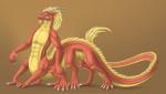 10_legs 4_arms long_body male metamorphosis multi_arm multi_leg multi_limb multifur red_body red_skin solo surprise tail transformation worried windiedragon asian_mythology east_asian_mythology mythology dragon eastern_dragon long_taur mammal mythological_creature mythological_scalie scalie taur