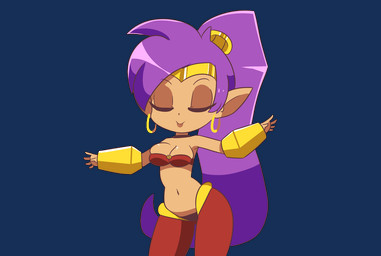 bandeau belly_dancer belly_dancing big_breasts big_ears bottomwear bouncing_breasts bracelet breast_sway breasts brown_lips circlet cleavage clothed clothing dancing ear_piercing ear_ring eyelashes female front_view gold_(metal) gold_bracelet gold_jewelry hair hair_sway humanoid_pointy_ears jewelry lidded_eyes lips long_hair midriff navel not_furry pants piercing pointy_ears ponytail purple_hair ring_piercing seductive shaking_hips simple_background smile solo standing tan_body tan_skin topwear transparent_background wide_hips tenshigarden shantae_(series) wayforward shantae genie humanoid 2017 2d_animation alpha_channel animated digital_media_(artwork) frame_by_frame loop