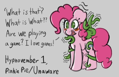 abstract_background blush brainwashing dialogue ear_penetration emanata female feral hypnosis looking_at_another mind_control oblivious parasite penetration simple_background smile solo standing tentacle_penetration tentacles text starbounce friendship_is_magic hasbro hypnovember hypnovember_2024 my_little_pony mythology pinkie_pie_(mlp) earth_pony equid equine horse mammal mythological_creature mythological_equine pony absurd_res english_text hi_res