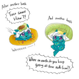 ambiguous_feral ambiguous_gender blue_body blue_fur cheese chibi dairy_products daww dialogue falling featureless_crotch feral food food_on_body fur hair happy hooves i_can't_believe_it's_not_feces lettuce lying meat offscreen_character on_front open_mouth open_smile plant purple_eyes smile solo text tortilla vegetable white_hair white_hooves young young_ambiguous young_feral yellowcottoncandy030 fluffy_pony fluffy_pony_(species) mammal 1:1 2025 digital_media_(artwork) english_text hi_res