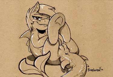 anus female feral genitals hooves simple_background solo split_form vulva braeburned hasbro my_little_pony fan_character aquatic equid equine horse mammal merfolk pony 2016 hi_res signature traditional_media_(artwork)