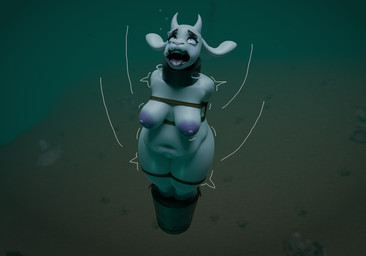 anthro arms_tied bound cement_shoes collar dying female hands_behind_back imminent_death legs_tied makeup metal_collar peril running_makeup solo underwater water heartbrkrskully twilightv0ids_(modeler) undertale_(series) toriel bovid caprine goat mammal 3d_(artwork) digital_media_(artwork) hi_res
