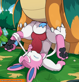 ambiguous_gender anal anal_penetration anatomically_correct anatomically_correct_genitalia animal_genitalia animal_penis anus autofellatio autofellatio_while_penetrated balls balls_deep big_balls big_knot big_penis blue_eyes butt canine_genitalia canine_penis claws detailed_background duo erection exhibitionism eyes_closed feet feral feral_on_feral feral_penetrated feral_penetrating feral_penetrating_feral forest from_front_position fur genitals group hand_on_penis hindpaw knot legs_up looking_back male male/male male_penetrated male_penetrating male_penetrating_male masturbating_while_penetrated masturbation multicolored_body oral oral_masturbation outside pawpads paws penetration penile penile_masturbation penile_penetration penis penis_in_ass piledriver_position pink_body pink_fur plant sex size_difference smaller_penetrated spread_butt spread_legs spreading text thick_penis tree two_tone_body upside_down wings vorechestra mythology nintendo pokemon ribbon_(vorechestra) canid canine dragon dragonite eeveelution elemental_creature flora_fauna generation_1_pokemon generation_6_pokemon ivysaur mammal mythological_creature mythological_scalie pokemon_(species) scalie sylveon 2021 hi_res url