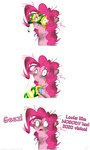 burn_marks burned dialogue eyewear female feral fire fire_in_hair glasses hair holidays new_year_glasses novelty_glasses pink_hair simple_background solo text white_background grievousfan friendship_is_magic hasbro my_little_pony new_year pinkie_pie_(mlp) equid equine horse mammal pony 2020 absurd_res comic english_text hi_res