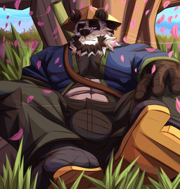 abs anthro aroused aroused_male barazoku biceps big_bulge big_muscles big_pecs black_body black_bottomwear black_clothing black_fur black_pants blossoms blue_clothing blue_jacket blue_sky blue_topwear bottomwear brown_clothing brown_footwear brown_sandals brown_shoes bulge bulge_focus cherry_blossom cherry_blossom_tree cherry_tree china clothing cloud cloudy_sky crotch_focus feet flower foot_focus footwear fruit_tree fur grass hand_on_knee hand_on_leg hat headgear headwear inviting inviting_to_sex inviting_viewer jacket looking_at_viewer male manly multicolored_body multicolored_fur muscular muscular_anthro muscular_arms muscular_male muscular_thighs nature nature_background offering_sex offering_to_viewer outside pants pecs petals plant presenting presenting_body presenting_bulge prunus_(flower) purple_eyes sandals seducing_viewer seductive shoe_focus shoes sitting sitting_on_ground sky solo straw_hat tenting thick_arms thick_thighs topwear tree two_tone_body two_tone_fur white_body white_fur wind joxen_star bear giant_panda mammal ursine hi_res