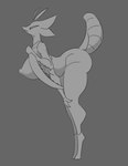 arthropod_abdomen big_breasts big_butt big_nipples breasts butt female huge_breasts nipples nude simple_background solo thick_thighs cyber_d1e pamela_(cyber_d1e) arthropod insect mantis absurd_res hi_res monochrome sketch