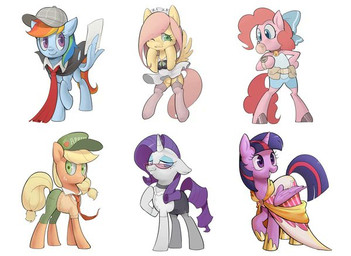 accessory bangs clothing cutie_mark female footwear garter group horn lawyer legwear maid_uniform office_lady princess royalty socks stockings uniform waitress_uniform wings yunlongchen friendship_is_magic hasbro my_little_pony mythology applejack_(mlp) fluttershy_(mlp) mane_six_(mlp) pinkie_pie_(mlp) rainbow_dash_(mlp) rarity_(mlp) twilight_sparkle_(mlp) earth_pony equid equine horse mammal mythological_creature mythological_equine pegasus pony unicorn winged_unicorn digital_media_(artwork) unavailable_at_source