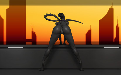 anthro anus athletic butt city city_background cyberpunk female genitals presenting presenting_anus presenting_hindquarters presenting_vulva seductive solo spread_legs spreading tail vulva setayad alien_(franchise) axetria_setrady_(setayad) alien xenomorph absurd_res hi_res huge_filesize