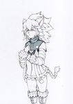 anthro female solo foxero cyberconnect2 little_tail_bronx solatorobo elh_melizee american_shorthair domestic_cat felid feline felineko felis mammal absurd_res hi_res traditional_media_(artwork)