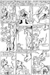 2011 anthro black_and_white bulge comic dialogue dragon duo english_text equid equine erection female genitals gustav_(here_there_be_dragons) here_there_be_dragons horn horse karno larger_female licking male male/female mammal monochrome mythological_creature mythological_scalie mythology penis scalie size_difference smaller_male tail text tongue tongue_out zashy