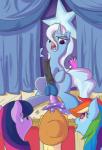 2014 animal_genitalia applejack_(mlp) balls blue_fur blue_hair cosmicnova cowboy_hat dickgirl dildo equine female friendship_is_magic fur hair hat horn horse horsecock intersex mammal multi-colored_hair my_little_pony penetration penis pony public purple_eyes purple_fur purple_hair rainbow_dash_(mlp) sex_toy tongue tongue_out trixie_(mlp) twilight_sparkle_(mlp) unicorn
Rating: Explicit
Score: 5
User: ultragamer89
Date: April 22, 2014