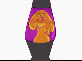 anthro breast_expansion breasts expansion female lamp lava_lamp slime solo acutegabby animate_inanimate lagomorph leporid mammal rabbit 4:3 animated frame_by_frame
