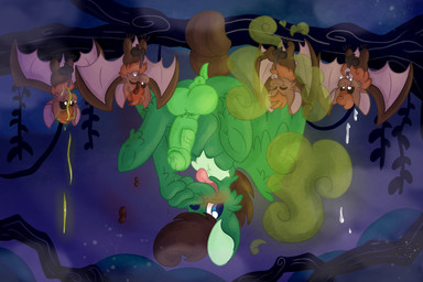 animal_genitalia animal_penis anus aroused autofellatio balls blue_eyes blush blush_lines bodily_fluids branch brown_body brown_fur brown_hair brown_mane brown_tail chiropteran_penis claws covering_nose cum cum_on_penis curious dripping ejaculation equine_anus equine_genitalia equine_penis erection eyes_closed fangs fart fart_cloud fart_fetish feces feces_on_body feces_on_face feces_smear feces_stain fellatio feral fluffy fluffy_chest food food_in_feces fur genital_fluids genitals green_anus green_balls green_body green_fur green_penis group hair hanging_by_tail hanging_from_branch hanging_upside_down holding_nose hooves laugh leaking leaking_penis leaking_precum licking looking_at_another male male_feral mane masturbation nature nature_background night object_in_feces one_eye_closed oral oral_masturbation orange_body orange_fur orange_hair outside peeing peeing_on_face peeing_on_self penile penile_masturbation penis penis_lick pink_wings plant pooping pooping_on_face pooping_on_self precum precum_drip puffy_anus raised_leg scatplay self_lick sex smelly smile smiling_at_another solo spread_wings stink_fumes story_included tail tail_anus teeth toe_claws tongue tongue_out upside_down upside_down_autofellatio upside_down_fellatio urine urine_on_body urine_on_face urine_on_self urine_stream vines watersports winged_arms wings euspuche hasbro my_little_pony mythology fan_character pine_thunderoak bat equid equine flying_fox horse mammal megabat mythological_creature mythological_equine pegasus pony 3:2 colored digital_media_(artwork) hi_res story story_in_description