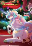 anus butt christmas christmas_tree collaboration comic cover cover_art cover_page discord_(mlp) equid equine falleninthedark female feral friendship_is_magic genitals glowing hasbro hi_res holidays horn mammal my_little_pony mythological_creature mythological_equine mythology plant princess_celestia_(mlp) purple_eyes pussy solo sparkles stepanda tree winged_unicorn wings
