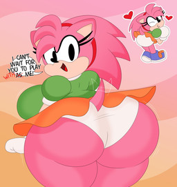 accessory anthro big_breasts big_butt bottomwear bouncing_breasts bouncing_butt breast_jiggle breasts bubble_butt butt butt_jiggle clothed clothed_anthro clothed_female clothing curvy_figure dialogue exposed_ass exposed_breech exposed_breeches exposed_panties eyelashes female female_anthro fur hair hair_accessory hairband hourglass_figure huge_breasts huge_butt jiggling looking_at_viewer looking_back looking_back_at_viewer miniskirt motion_lines multicolored_body multicolored_fur open_mouth panties pink_body pink_fur pink_hair presenting presenting_hindquarters pupils short_tail shortstack shortstack_female simple_background skirt small_waist smile solo speech_bubble tail tail_motion tailwag talking_to_viewer tan_body tan_fur text thick_thighs thigh_jiggle tongue two_tone_body two_tone_fur underwear upskirt white_clothing white_panties white_underwear wide_hips 3barts classic_sonic_(universe) sega sonic_the_hedgehog_(series) amy_rose classic_amy_rose eulipotyphlan european_hedgehog hedgehog mammal 2023 absurd_res digital_drawing_(artwork) digital_media_(artwork) english_text hi_res