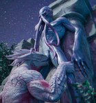 animal_genitalia anthro anthro_on_anthro blue_tongue bodily_fluids cheek_spikes drooling duo face_tentacles facial_spikes genital_slit genitals horn interspecies kneeling leg_grab male male/male nude open_mouth oral outside plant purple_body purple_eyes purple_skin red_body red_eyes red_scales saliva scales shrub sky slit_licking slit_play spikes spikes_(anatomy) standing star starry_sky teeth tentacle_on_head tentacles teratophilia tongue tongue_out white_body white_scales beepyromancer baldur's_gate baldur's_gate_3 dungeons_and_dragons hasbro larian_studios wizards_of_the_coast the_dark_urge_(baldur's_gate) the_emperor_(baldur's_gate) dragonborn_(dnd) mind_flayer scalie 3d_(artwork) digital_media_(artwork) hi_res