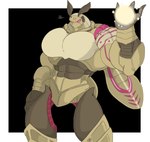 abs anthro large_pecs male muscular muscular_arms pecs solo conditional_dnp dischimera metroid metroid_prime_2 nintendo u-mos arthropod insect lepidopteran luminoth moth hi_res