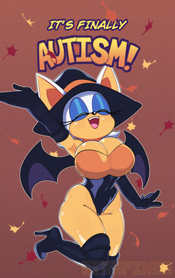anthro armwear autism big_breasts boots breasts clothing costume deep_cleavage elbow_gloves female footwear gloves halloween_costume handwear hat headgear headwear high_heeled_boots high_heels holidays legwear shoes solo thick_thighs thigh_boots thigh_highs wide_hips witch_costume witch_hat starfinga halloween sega sonic_the_hedgehog_(series) rouge_the_bat bat mammal hi_res