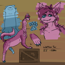 4_toes 5_fingers feet fingers genitals hooves hybrid_genitalia hybrid_penis male paws penis solo text toes sliinky_(artist) hybrid hybrid_taur taur 1:1 absurd_res english_text hi_res model_sheet