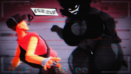 anthro big_breasts breasts cleavage clothed clothing dialogue duo exclamation_point female hat headgear headwear huge_breasts larger_female male male/female question_mark shocked size_difference smaller smile speech_bubble standing text thick_thighs wide_hips sibas_sfm cryptiacurves_(modeler) team_fortress_2 the_backrooms valve valve_corporation karelia_(ace_rattman) scout_(team_fortress_2) human mammal smiler_(the_backrooms) 16:9 3d_(artwork) 4k absurd_res digital_media_(artwork) english_text hi_res widescreen