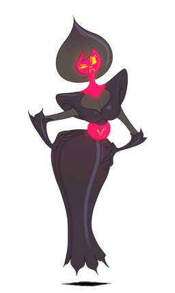 3_fingers armwear breasts cleavage clothed clothing dress elbow_gloves eyelashes female fingers floating frown gloves glowing hands_on_hips handwear looking_at_viewer not_furry simple_background small_waist solo white_background wide_hips yellow_eyes slb flatwoods_monster ms._flatwoods_(slb) alien cryptid humanoid 2015 hi_res