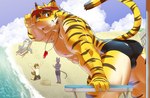 anthro beach beachwear bulge clothed clothing cloud fur group half_naked headgear headwear male nipples playing sand sand_castle sculpture sky smile solo_focus speedo speedo_only summer swimwear tail tan_body tan_fur topless underwear water whistle_(object) yellow_body yellow_fur rotton morenatsu kouya_(morenatsu) shin_(morenatsu) shun_(morenatsu) torahiko_(morenatsu) canid canine canis domestic_cat domestic_dog felid feline felis husky mammal nordic_sled_dog pantherine spitz tiger wolf 2024 absurd_res hi_res