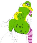 ahegao ambiguous_gender anal anal_penetration anthro balls big_butt butt duo femboy genitals huge_butt looking_pleasured male male/male penetration penile penile_penetration penis penis_in_ass sex text thick_thighs jaldart gex_(series) anon gex_the_gecko gecko humanoid lizard reptile scalie hi_res