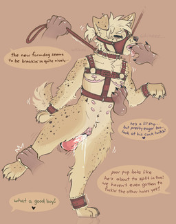 anthro belly_nipples big_clitoris blush blush_lines bodily_fluids breeding_kink chest_grab claws clitoris collar collar_pull cum cum_in_vagina cum_inside degradation dialogue dildo disembodied_hand drooling ejaculation farm finger_claws floppy_ears fluffy gag genital_fluids genitals ghost_hand good_boy good_dog grope gynomorph halter hand_in_mouth harness harness_gag intersex knot knotted_dildo leash leash_pull licking male mastectomy_scar mawplay open_mouth paw_in_mouth penetration questionable_consent saliva saliva_string scar service_dog_harness sex_toy sheepskin solo tongue vaginal vaginal_penetration mailmutt australian_cattle_dog bird_dog canid canine canis cattledog domestic_dog golden_retriever herding_dog hunting_dog mammal pastoral_dog retriever working_dog absurd_res hi_res trans_(lore) trans_man_(lore)