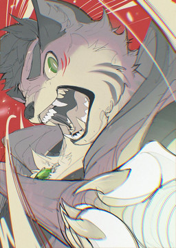 ambiguous_gender anthro black_clothing black_eyebrows black_hair black_hoodie black_topwear claws clothed clothed_anthro clothing emerald_(gem) emerald_necklace eye_markings eyebrows facial_stripes fangs finger_claws fur gem green_eyes green_jewelry green_necklace grey_inner_ear_fluff grey_stripes gums hair holding_object hoodie inner_ear_fluff jewelry looking_at_viewer markings motion_lines necklace open_mouth pupils red_background red_markings ringed_iris simple_background snarling solo stripes tan_body tan_fur teeth thick_eyebrows tongue_showing topwear tuft white_pupils white_sclera chiayeeee felid mammal 2024 bust_portrait chromatic_aberration digital_drawing_(artwork) digital_media_(artwork) portrait