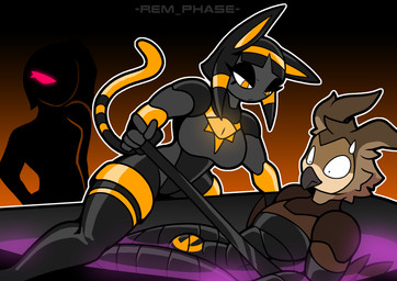 anthro bdsm beak black_hair black_latex blonde_hair bodysuit bondage bound breasts brown_body brown_clothing brown_hair clothed clothed_anthro clothed_female clothed_male clothing duo_focus female group hair latex latex_bodysuit latex_clothing latex_skinsuit male male/female multicolored_bodysuit multicolored_clothing multicolored_hair multicolored_skinsuit mummification nervous null_bulge null_symbol sarcophagus skinsuit tail tight_clothing trio two_tone_bodysuit two_tone_clothing two_tone_hair two_tone_skinsuit yellow_eyes yellow_latex rem_phase fira_fawkes avian bird demon domestic_cat felid feline felis mammal owl 2025 absurd_res hi_res