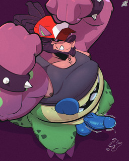 anthro armband balls beard belly_mouth bird's-eye_view bodily_fluids clothed clothing dreadlocks erection facial_hair fur genital_fluids genitals hair hat headgear headwear high-angle_view humanoid_genitalia humanoid_penis looking_at_viewer male musclegut muscular nipples overweight overweight_male partially_clothed penis precum scales shirt simple_background smile solo spikes tank_top teeth topwear trucker_hat yellowluster unknown_species 2024 4:5 absurd_res digital_media_(artwork) hi_res